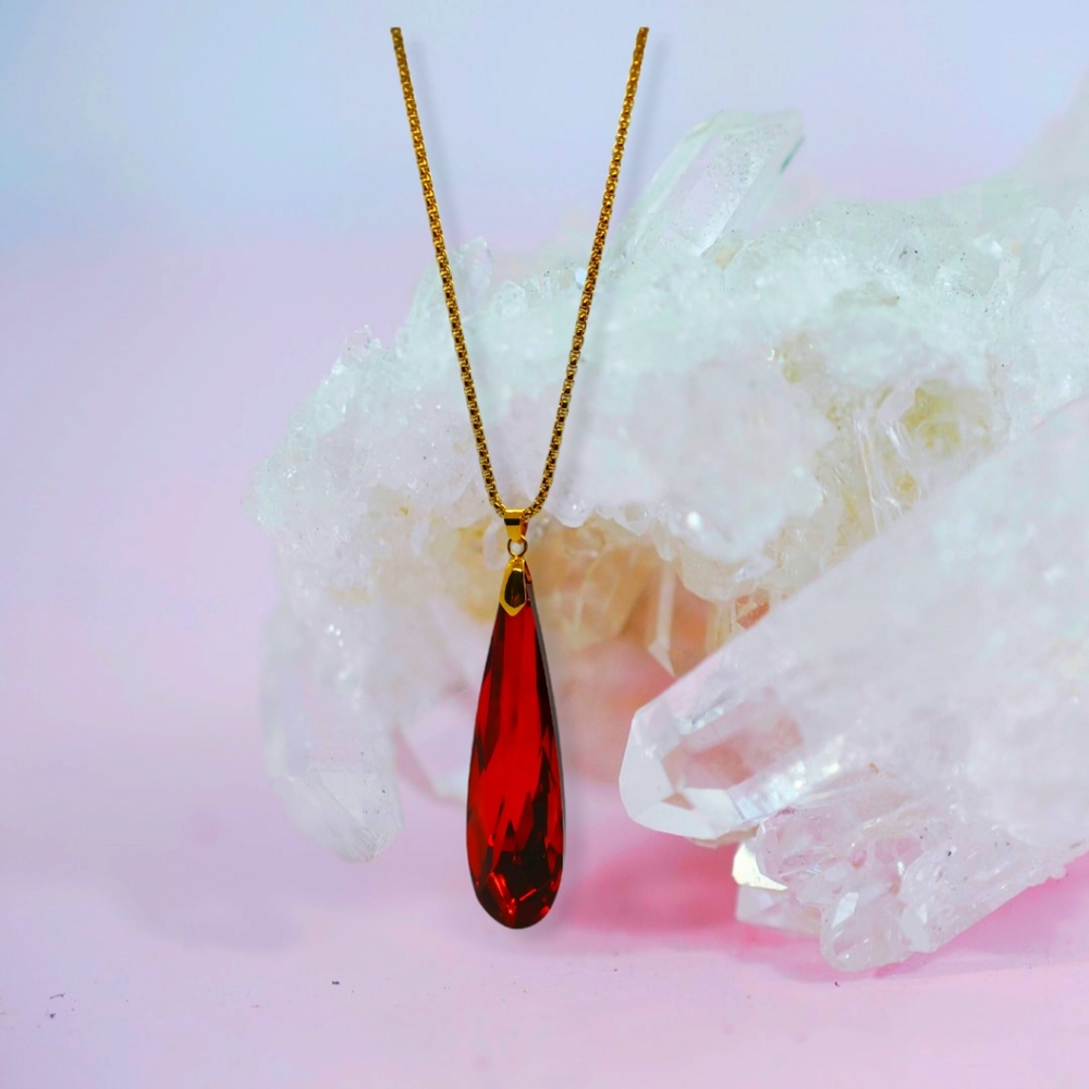 Red Aura pendant necklace